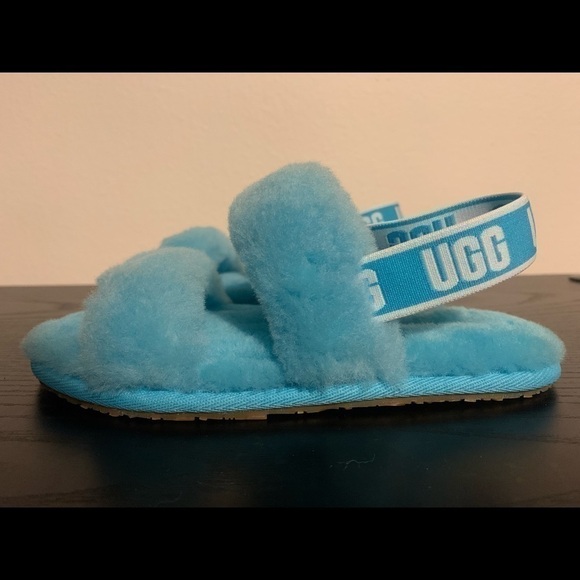 New TODDLER KIDS UGG OH YEAH OASIS BLUE SANDALS SLIDE SLIPPER # boy girl unisex - Picture 1 of 8